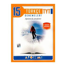 TYT Türkçe Tamamı Çözümlü 15'li Denemeleri Apotemi Yayınları