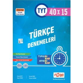 TYT Türkçe Tamamı Video Çözümlü 40x15 Deneme Nego Yayınları