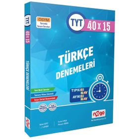 TYT Türkçe Tamamı Video Çözümlü 40x15 Deneme Nego Yayınları
