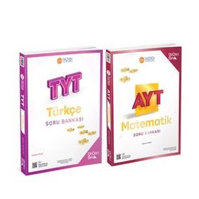 TYT Türkçe ve AYT Matematik Soru Bankası 2 Kitap Set-Üç Dört Beş Yayıncılık