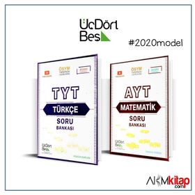 TYT Türkçe ve AYT Matematik Soru Bankası 2 Kitap Set-Üç Dört Beş Yayıncılık