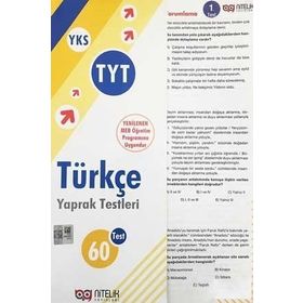 TYT Türkçe Yaprak Test Nitelik Yayınları