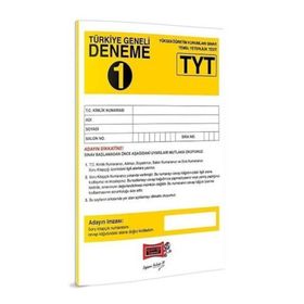TYT Türkiye Geneli Deneme 1-Yargı Yayınları