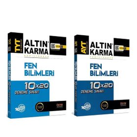 TYT ve AYT Fen Bilimleri Deneme Seti 2 Kitap - Altın Karma Yayınları
