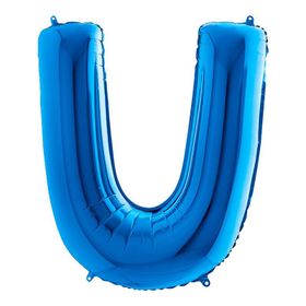 U Harf Grabo Mavi 100 cm Folyo Balon