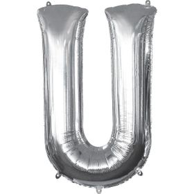 U Harf Gümüş 100 cm Folyo Balon