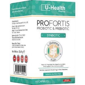 U-Health Pharma Profortis Probiyotik Prebiyotik Synbiotic 14 Kapsül