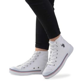 U.S. Polo Assn. 100910633 Penelope High 1FX Beyaz Kadın Havuz Taban Sneaker