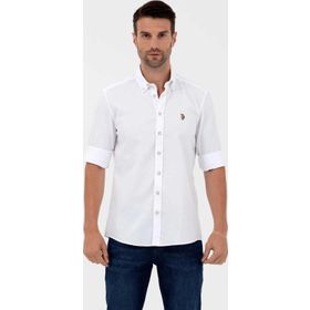 U.S. Polo Assn. 1571767 Beyaz Erkek Gömlek