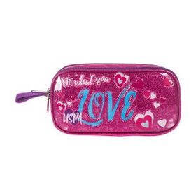 U.S. Polo Assn. 20171 Love Yazılı Pembe Kalem Kutusu