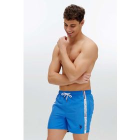 U.S. Polo Assn. 22001 Erkek Saks Mavi Orta Boy Deniz Şortu