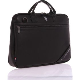 U.S. Polo Assn. 24586 Siyah Vegan Deri Laptop Evrak Çantası