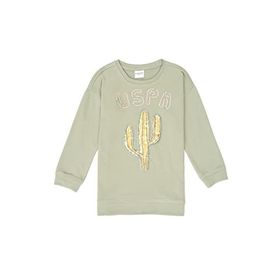 U.S. Polo Assn. 50240521-VR183 Açık Haki Kız Çocuk Sweatshirt