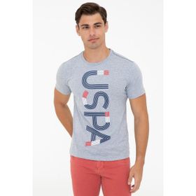 U.S. Polo Assn. 50247329 Gri Melanj Erkek T-shirt