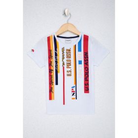 U.S. Polo Assn. 50247343 Beyaz Bisiklet Yaka Erkek Çocuk T-shirt