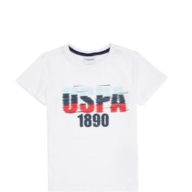 U.S. Polo Assn. 50247343 Beyaz Bisiklet Yaka Erkek Çocuk T-shirt