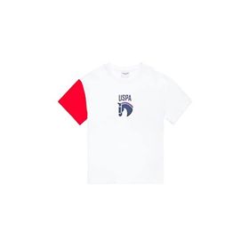 U.S. Polo Assn. 50247343 Beyaz Bisiklet Yaka Erkek Çocuk T-shirt