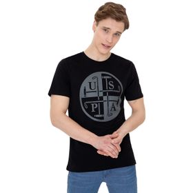 U.S. Polo Assn. 50252132 Siyah Bisiklet Yaka Oversize Erkek T-shirt