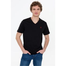 U.S. Polo Assn. 50252132 Siyah Bisiklet Yaka Oversize Erkek T-shirt