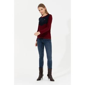 U.S. Polo Assn. 50253070-VR014 Kadın Bordo Triko Kazak