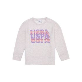 U.S. Polo Assn. 50253326-VR156 Bej Melanj Kız Çocuk Sweatshirt