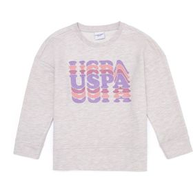U.S. Polo Assn. 50253326-VR156 Bej Melanj Kız Çocuk Sweatshirt