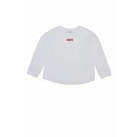 U.S. Polo Assn. 50260923 Ekru Kız Çocuk Sweatshirt