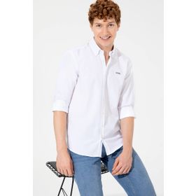 U.S. Polo Assn. 50262491-VR013 Beyaz Erkek Gömlek