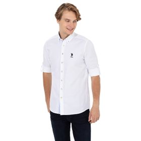 U.S. Polo Assn. 50262491-VR013 Beyaz Erkek Gömlek