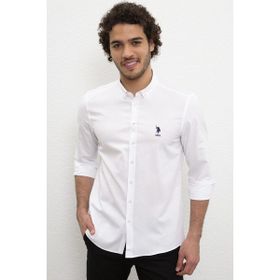 U.S. Polo Assn. 50262491-VR013 Beyaz Erkek Gömlek