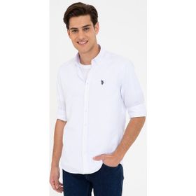 U.S. Polo Assn. 50262491-VR013 Beyaz Erkek Gömlek