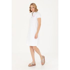U.S. Polo Assn. 50262672-VR013 Örme Beyaz Kadın Elbise