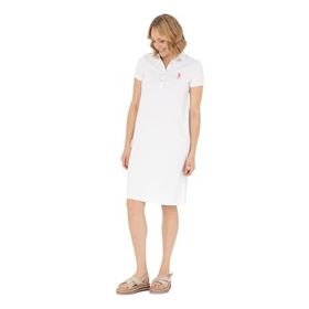 U.S. Polo Assn. 50262672-VR013 Örme Beyaz Kadın Elbise
