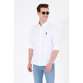 U.S. Polo Assn. 50262932-VR013 Beyaz Uzun Kollu Basic Erkek Gömlek