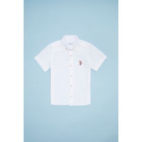 U.S. Polo Assn. 50262967-VR013 Basic Kısa Kollu Beyaz Erkek Çocuk Gömlek