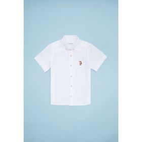 U.S. Polo Assn. 50262967-VR013 Basic Kısa Kollu Beyaz Erkek Çocuk Gömlek