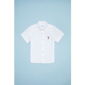 U.S. Polo Assn. 50262967-VR013 Basic Kısa Kollu Beyaz Erkek Çocuk Gömlek