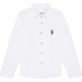 U.S. Polo Assn. 50263107-VR013 Basic Uzun Kollu Beyaz Erkek Çocuk Gömlek