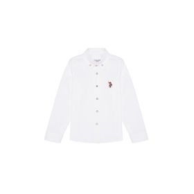 U.S. Polo Assn. 50263107-VR013 Basic Uzun Kollu Beyaz Erkek Çocuk Gömlek