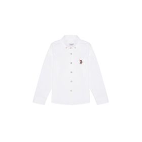U.S. Polo Assn. 50263107-VR013 Basic Uzun Kollu Beyaz Erkek Çocuk Gömlek