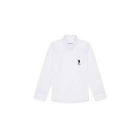 U.S. Polo Assn. 50266085-VR013 Erkek Çocuk Beyaz Basic Gömlek