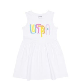 U.S. Polo Assn. 50266727-VR013 Beyaz Örme Kız Çocuk Elbise