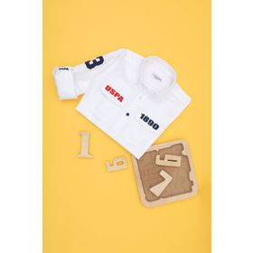 U.S. Polo Assn. 50272484-VR013 Beyaz Uzun Kollu Erkek Çocuk Gömlek