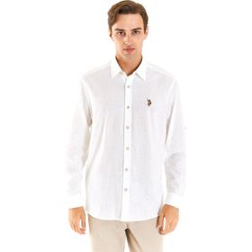 U.S. Polo Assn. 50284297-VR013 Beyaz Erkek Gömlek