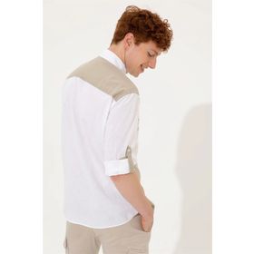 U.S. Polo Assn. 50288374-VR027 Haki Uzun Kol Erkek Gömlek