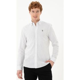 U.S. Polo Assn. 50288673-VR013 Beyaz Erkek Gömlek
