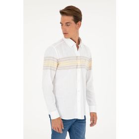 U.S. Polo Assn. 50288923-VR027 Haki Uzun Kol Erkek Gömlek