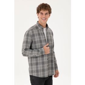 U.S. Polo Assn. 50291383-VR024 Gri Uzun Kollu Erkek Gömlek