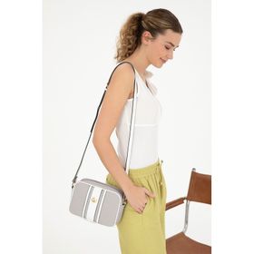 U.S. Polo Assn. 50293672-VR001 Açık Gri Kadın Çapraz Çanta