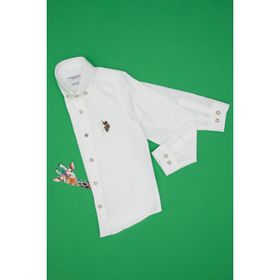 U.S. Polo Assn. 50295663-VR013 Basic Uzun Kollu Beyaz Erkek Çocuk Gömlek